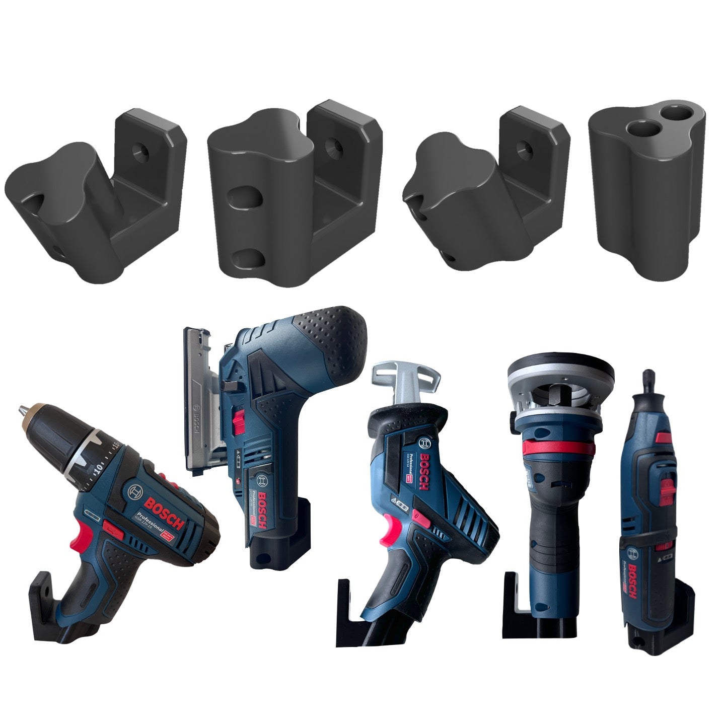 bosch akku aufbewahrung Premium Maschinenhalter Wandhalter (für Bosch Professional 12V) – JKServices