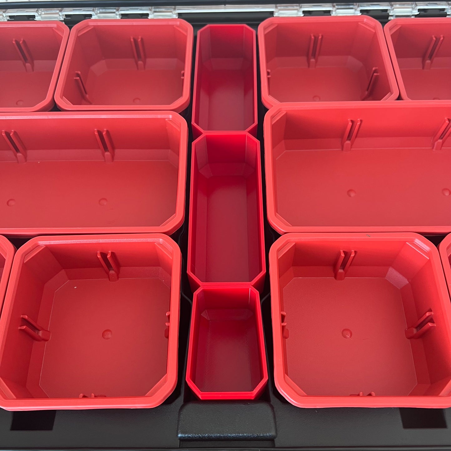 Clear boxes middle compartment (for Milwaukee PACKOUT (Slim) Organizer)