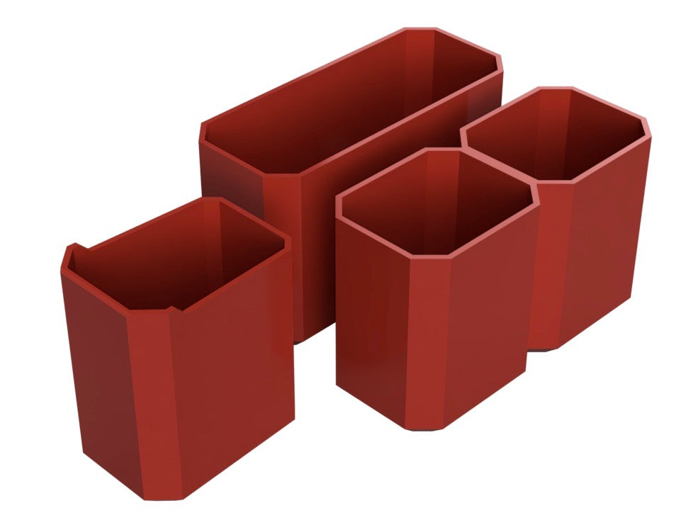 Clear boxes middle compartment (for Milwaukee PACKOUT (Slim) Organizer)
