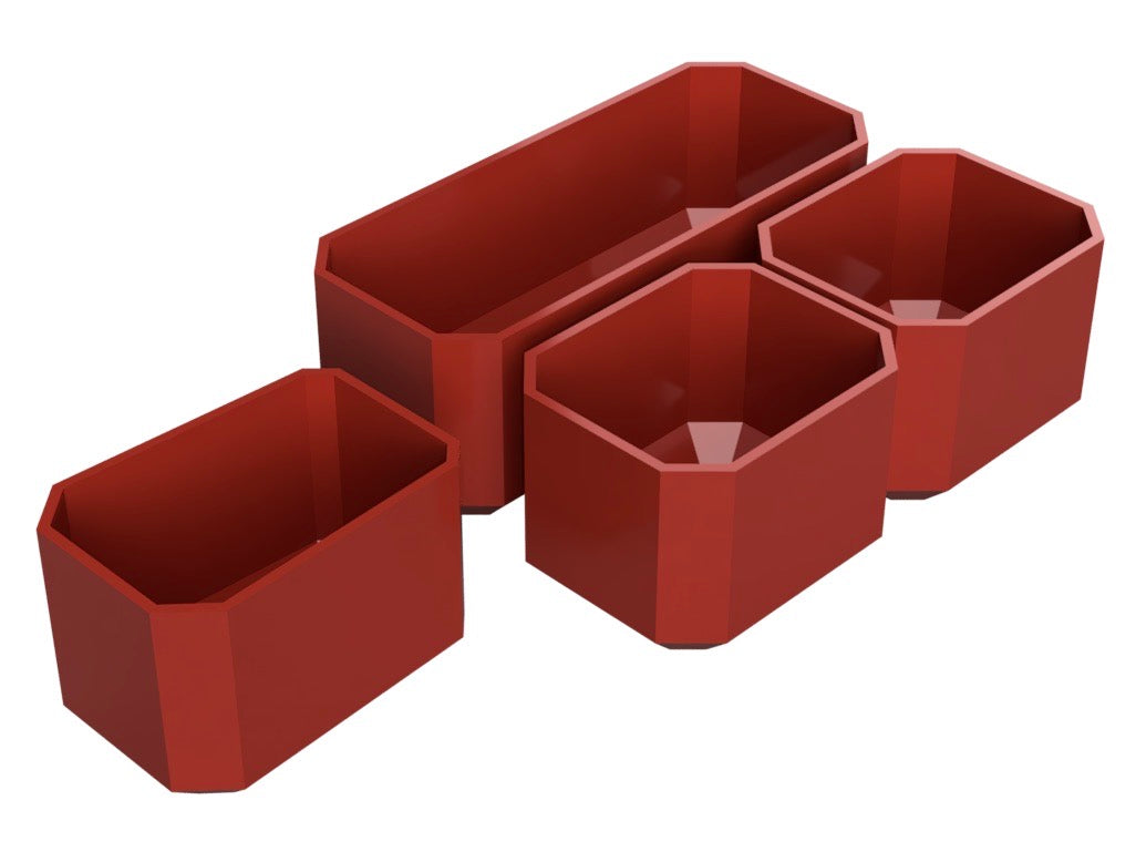 Clear boxes middle compartment (for Milwaukee PACKOUT (Slim) Organizer)