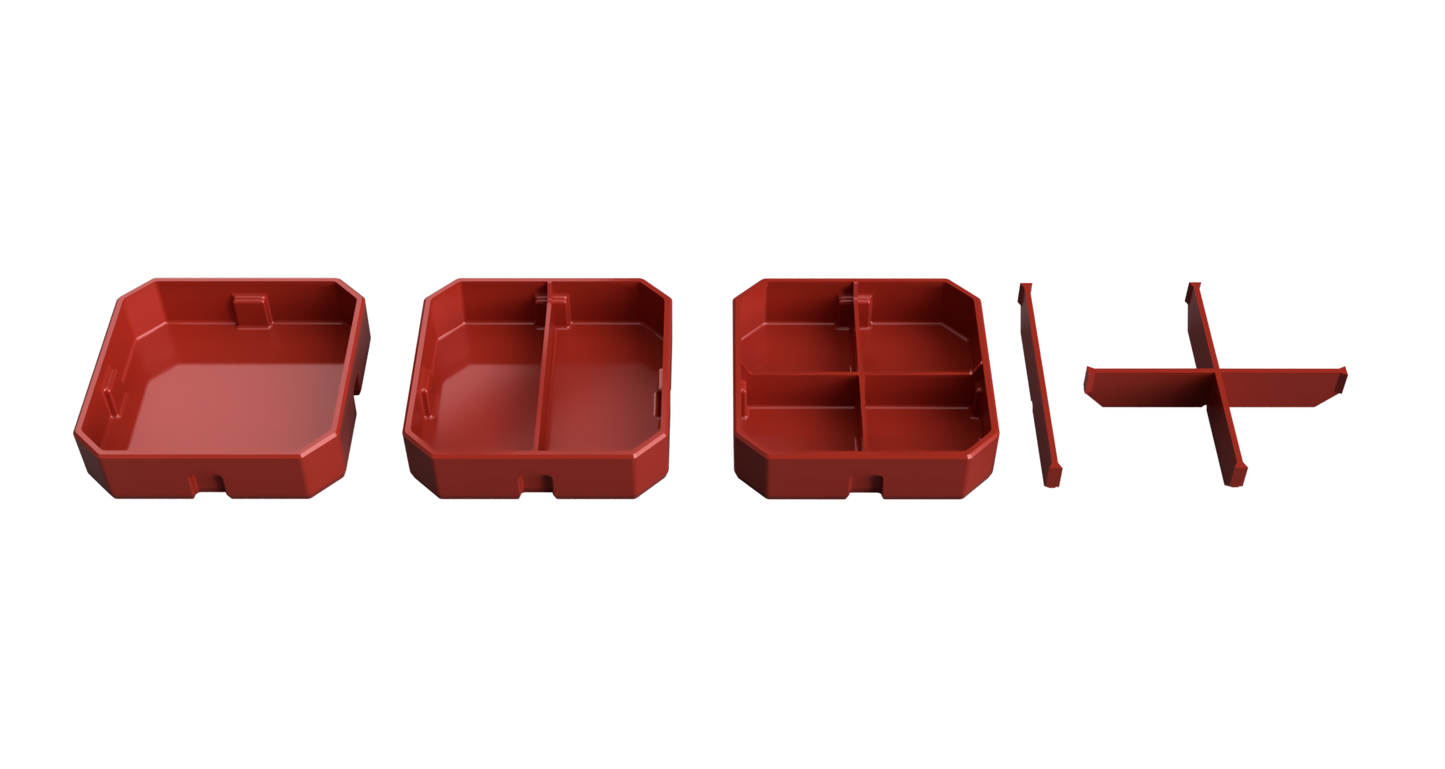 Tiered display boxes (for Milwaukee PACKOUT Slim Organizer)