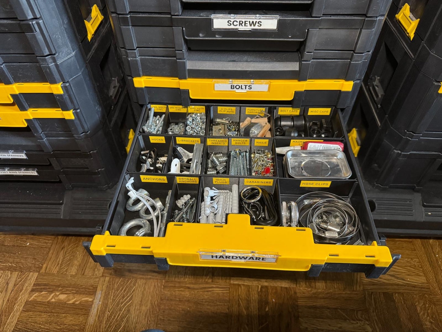 Display boxes 9-pack (for Dewalt TSTAK drawers)