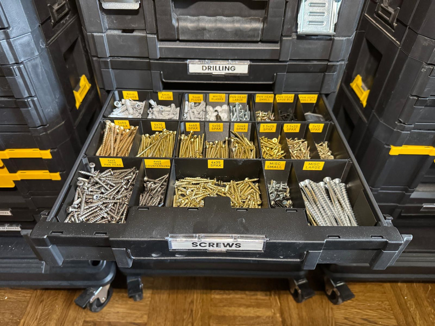 Display boxes 9-pack (for Dewalt TSTAK drawers)