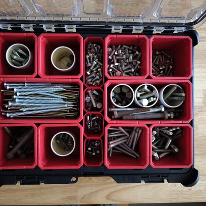 Clear boxes middle compartment (for Milwaukee PACKOUT (Slim) Organizer)
