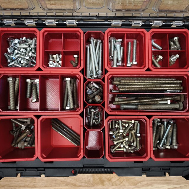 Clear boxes middle compartment (for Milwaukee PACKOUT (Slim) Organizer)